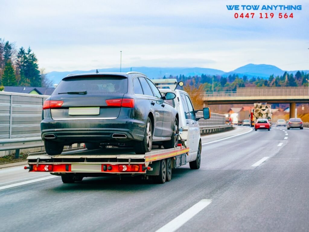 We Tow Anything tow truck responding to a breakdown on the Hume Freeway near Euroa VIC 3666